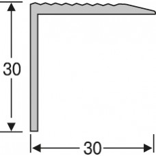 Алюминий , лестничный профиль 30*30 мм, 2,7 м,  шт.